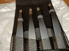 Pinzas antiestáticas de acero inoxidable para mantenimiento de cejas, herramientas de reparación de precisión Industrial, recta, 4 Uds.