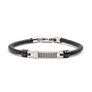 

Marlù Jewelry: Bracelet Leather and Steel 4BR1812NN