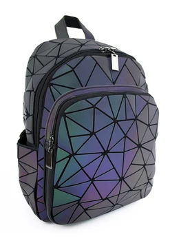 

Женский голографический рюкзак, светящийся рюкзак хамелеон для девочек, лазерная сумка через плечо с геометрическим узором