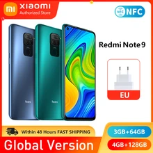 Global Version Xiaomi Redmi Note 9 NFC Smartphone 3GB 64GB / 4GB 128GB MTK Helio G85 Octa Core 18W Fast Charging 5020 mAh 6.53"