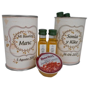 

6 pcs/tin with Oliva Extra virgin oil and cream Ham