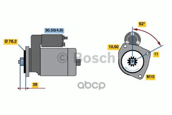Стартер 0001125609 Bosch арт. 0001125609