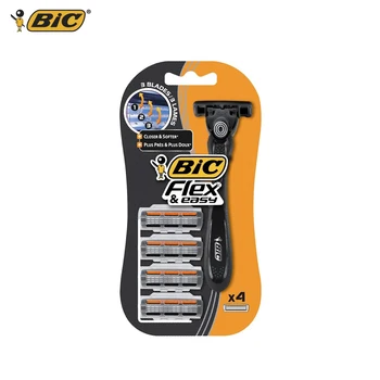 

Men's razor Bic Flex 3 hybrid with 3 blades, floating head, увлажняющей stripe. Complete 4 Replaceable cassette