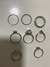 Anillos metálicos de dedo con piedras coloridas para mujer y niña, HZ, 2019, Vintage, color plata, para verano