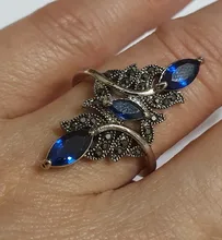 Clásico de moda de anillo de boda azul exquisito anillo de circón para mujer 2020 nueva moda joyería de la boda de regalo de Año Nuevo