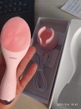 KONKA-Cepillo eléctrico de limpieza facial, de silicona, con puerto USB, para el cuidado de la piel, resistente al agua IPX6