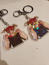 Vograce abalorios holográficos acrílico transparente impreso holograma llavero, haga su propio llavero acrílico con anime