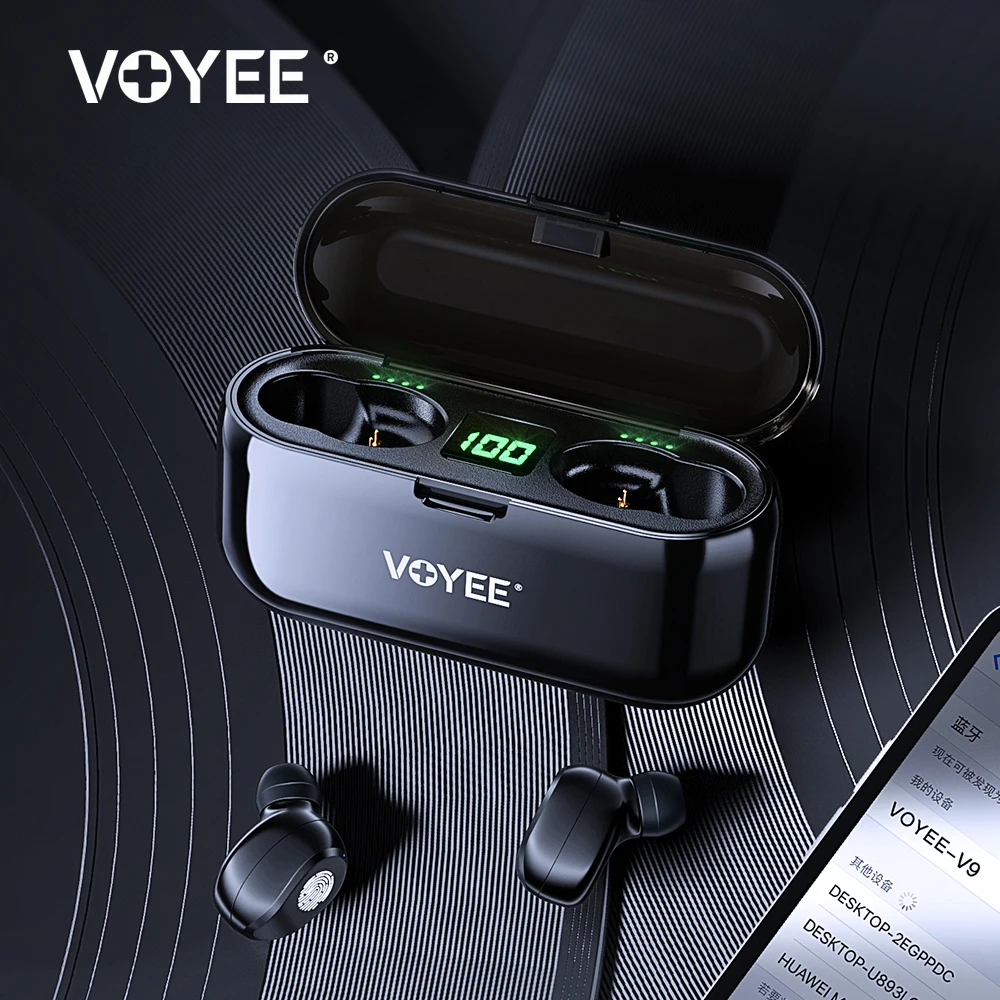 TWS-наушники VOYEE V9 с поддержкой Bluetooth и зарядным футляром | Отзывы и видеообзор -1005003877991010