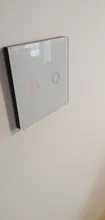 Interruptor de luz táctil de pared estándar de la UE, toma de corriente de pared, Sensor, Panel de cristal blanco, con retroiluminación LED, AC220V