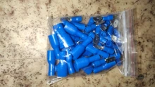 6,3mm azul mujer/hombre Spade eléctrico aislado conectores de virola