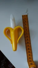 Mordedor de bebé seguro sin BPA, anillo de dentición de plátano, de silicona, para masticar, cuidado Dental, cepillo de dientes, cuentas de regalo para lactantes
