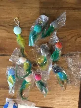 10pcs Replacement Cat Feather Toy Set Cat Feather Teaser Wand Ball Toy for Kitten Cat