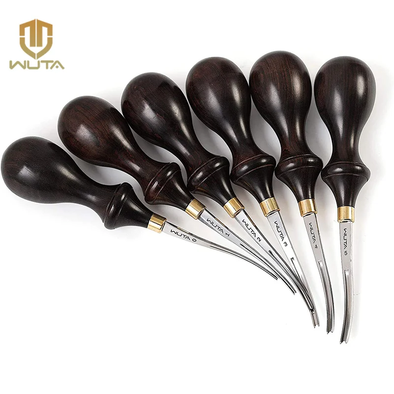 Leather Craft Tools WUTA Leather Edge Beveler PRO DC53 Die Steel Ebony Handle 6Size