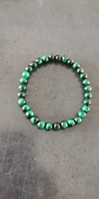 Lingxiang-pulsera con cuentas de ojo de tigre verde para mujer, 6/8/10/12mm, pulsera de piedra Natural a la moda, joyería de la suerte para hombre