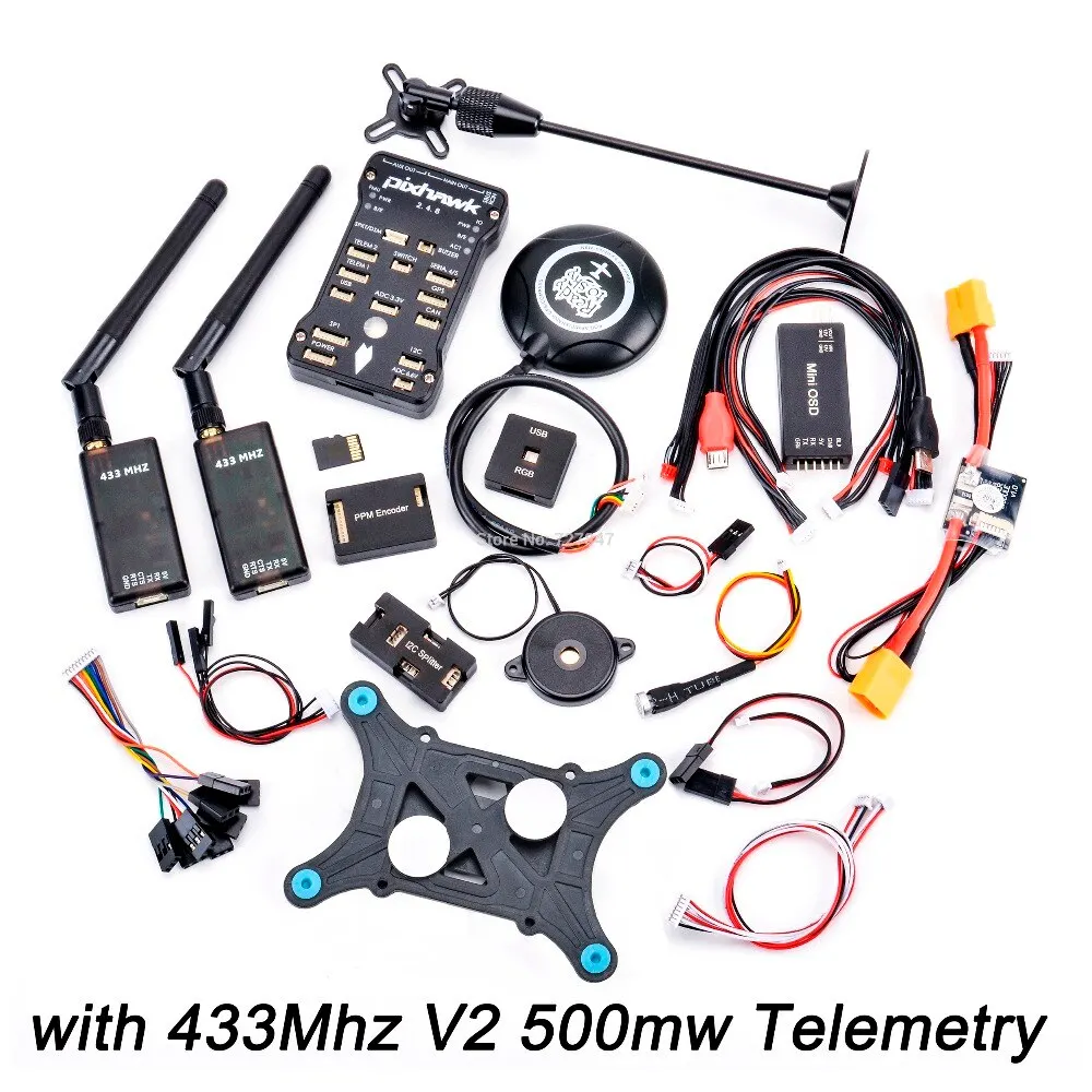 433 500mw V2 Teleme Pixhawk px4 PIX 2.4.8 32 бит Игровые Джойстики+ 433/915 телеметрии+ m8n GPS+ minim OSD+ pm+ Детская безопасность выключатель+ зуммер+ RGB+ стр./мин+ I2C+ 16 г SD - Цвет: 433 500mw V2 Teleme
