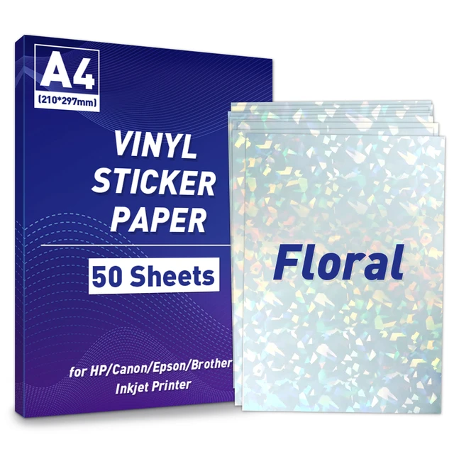 100% Transparent Vinyl Sticker Paper Sheet Printable A4 Paper Sticker Non  Waterproof Vinyl Paper for Inkjet Printer 10 Sheets - AliExpress