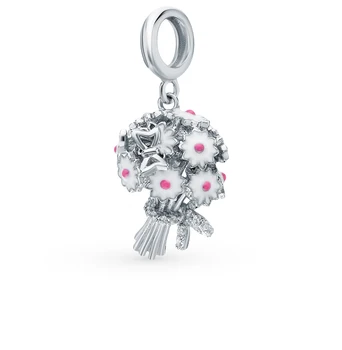 

Silver Pendant with cubic zirconia and enamel sunlight sample 925