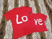 Ropa a juego de la familia del amor, camiseta roja de algodón con estampado para madre e hija, ropa para mamá y yo, ropa para bebé, niña y niño