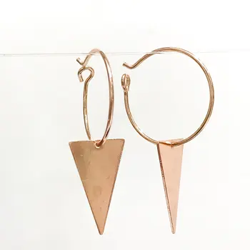 

Triangle Dangle Sports Trend Ring Silver Earrings