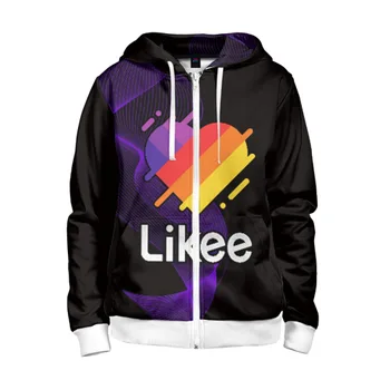 

Children's sweatshirt 3D with zipper likee (like video)