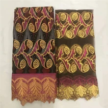 Высококачественная кружевная ткань, Анкара, восковая кружевная ткань, африканская кружевная ткань, воск, шнур кружева для женщин, свадебное платье 070529