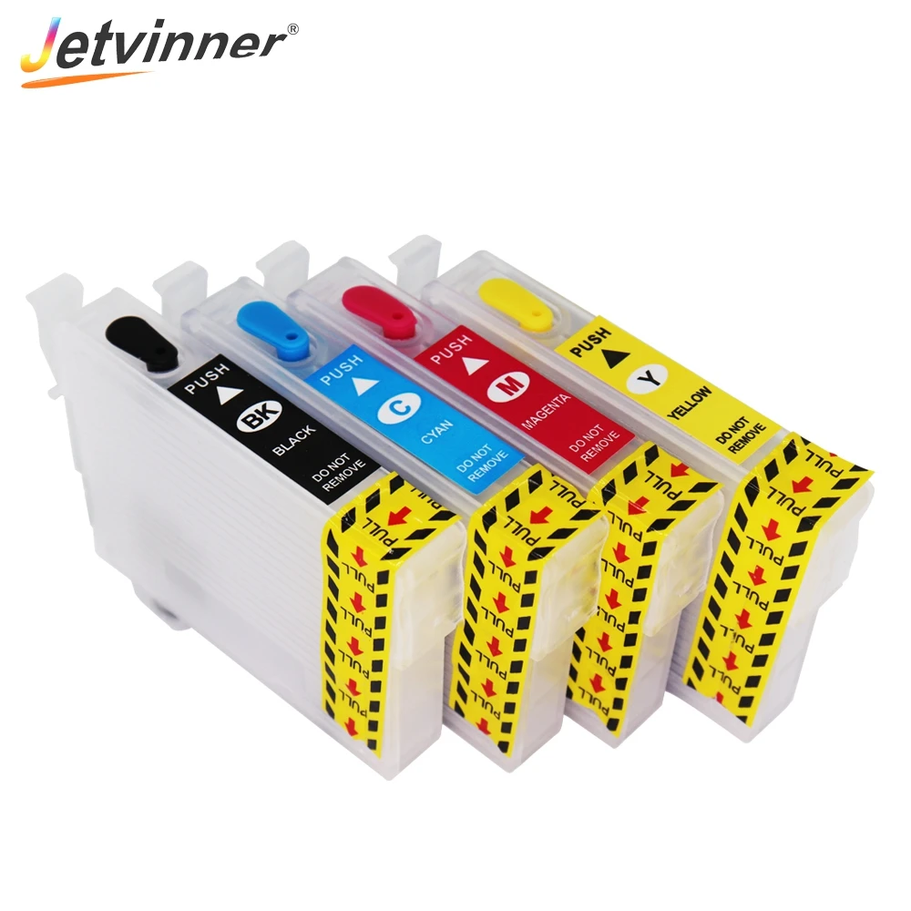 Jetvinner-cartucho de Tinta Recarregável para Impressoras Epson Cores T1801 T1811 Chip de Arco para Epson - Imagem 4