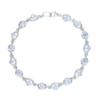 

Silver Bracelet with cubic zirconia sunlight sample 925 test