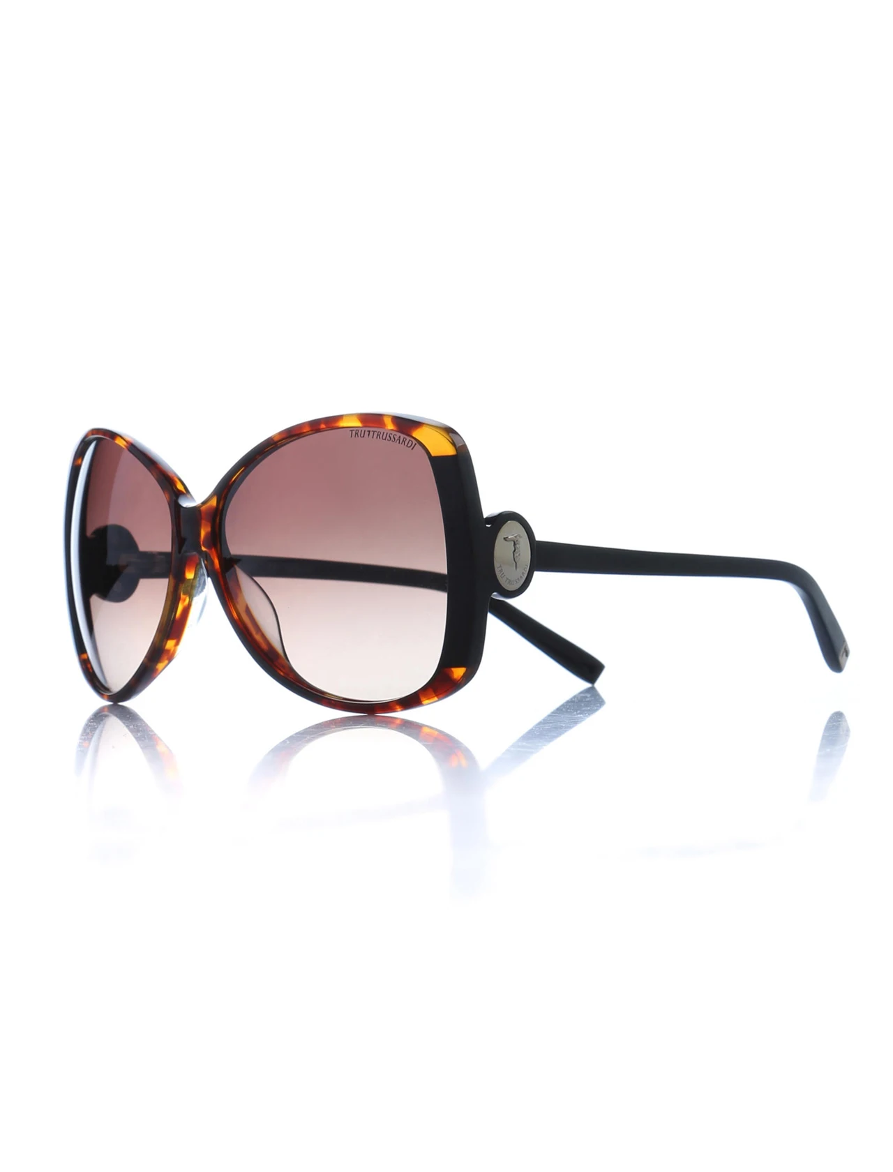 

Women's sunglasses trs 128 27 hv bone Brown organic Butterfly Square 60-14-125 trussardi
