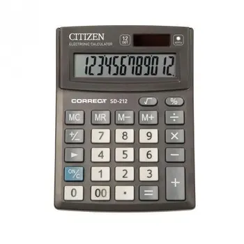

Citizen calculator desktop 8 times. Dual power, black correct supplier
