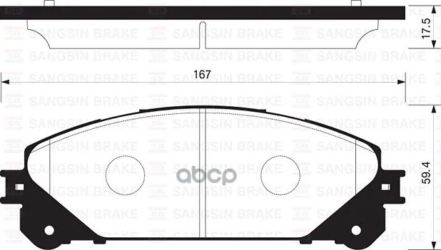 Колодки Тормозные Lexus Rx 09-/Toyota Highlander 07- Передние Sangsin Brake Sp2137 Sangsin brake арт. SP2137