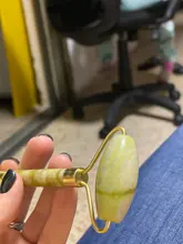 Rodillo masajeador Facial de piedra de Jade Natural, conjunto de rascador de Gua Sha verde, herramientas adelgazantes de belleza, 2 unidades