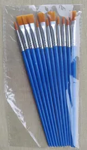 12 Uds. De pinceles de nailon para pintar, accesorios de arte para niños, pincel para pintar con acuarela, artículos de dibujo artístico