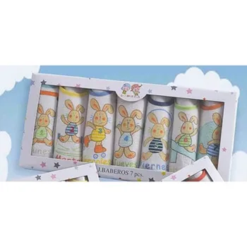 

HOOLIGANS-Set 7 PCs Bibs WEEKLY Prints Waterproof 18x15 cm