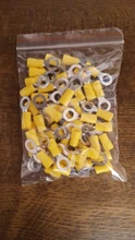 Ring Cable-Wire Insulated-Wire-Connector Electrical-Crimp-Terminal RV5.5-3.5 Yellow 10-12