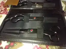 Tijeras de acero inoxidable para perros de compañía herramienta de corte de peluquero, 5 uds.