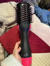 Secador de pelo 2 en 1 de un paso, cepillo de aire caliente, rizador, peine, cepillo secador de aire eléctrico, alisador de pelo