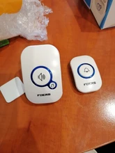 Fuers-timbre de bienvenida inalámbrico para el hogar, alarma inteligente para puerta, 32 canciones, botón a prueba de agua