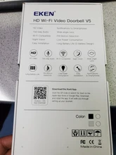EKEN V5, videoportero IP inteligente, WIFI, vídeo, puerta, teléfono, timbre, WIFI, timbre, cámara, alarma IR, cámara de seguridad inalámbrica