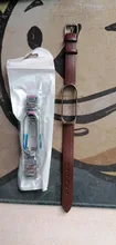 Correa de cuero para Xiaomi Mi Band 6, 5, 3 y 4, pulsera de Metal sin tornillo de acero inoxidable