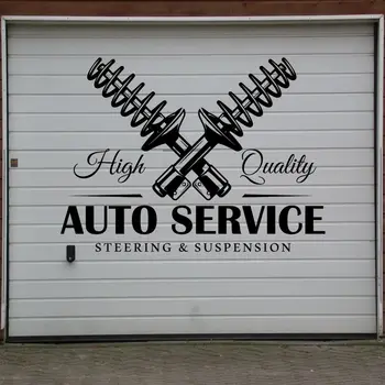

Steering And Suspension Auto Service Wall Art Sticker For Auto Garage Service Decoration Removable A002171