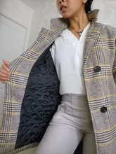 Abrigo grueso de lana para niñas, ropa de moda a cuadros para niños, prendas de vestir exteriores para Otoño e inglés, ropa para adolescentes, escuela