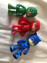 3 unids/set PJ máscaras de Anime de dibujos animados figura de acción de juguete muñecas superhéroe Catboy Owlette Gekko modelo juguetes de los niños regalo de cumpleaños