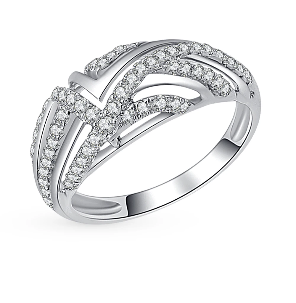 Золотое кольцо с бриллиантами SUNLIGHT проба 585