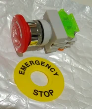 Switch AC Mushroom-Cap Lift-Elevator Self-Lock Push-Button Emergency-Stop Latching 1NC