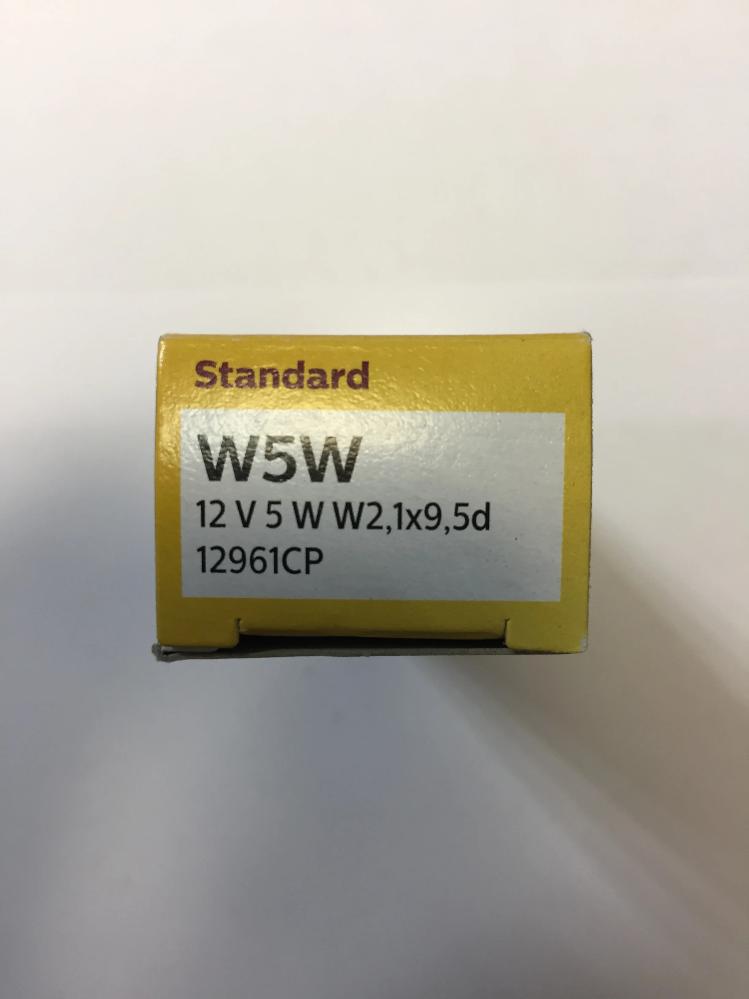 10 / 20 шт лампа габаритная 12v 5w W5W T10 W2.1x9.5d Philips Vision Standart 12961CP