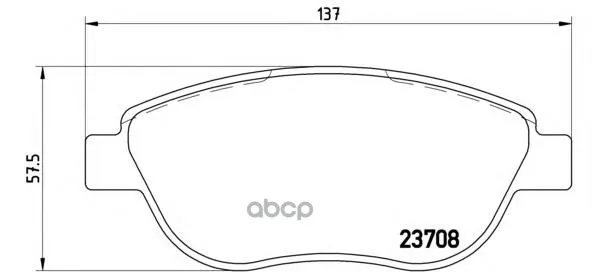 Колодки Тормозные Fiat 500 09-/Doblo 01- Передние Brembo P23119 Brembo арт. P23119