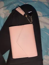 Cartera de cuero con broche para mujer, monedero pequeño y delgado, tarjetero, billetera y cartera de diseñador de marca de lujo, 2021