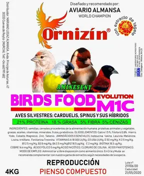 

Ornizin feed m1c for breeding European fauna