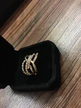 FDLK-Anillo de aleación de lujo para mujer, con incrustaciones, regalo de joyería