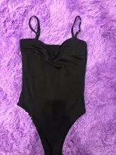 Shestyle mono mujeres Sexy sin espalda ropa de verano ropa de cuello en V Thong Nude Top Bodycon Club cuerpo negro dama elegante sin costura
